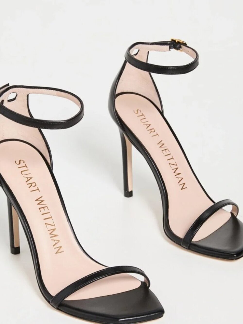 Stuart Weitzman Nudistcurve 100 Sandals in Black. Sz: 11